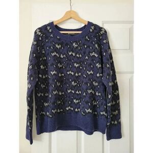 Athleta wool blend hawthorn textured crew sweater L NWT $129